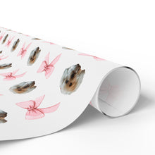 Load image into Gallery viewer, Charming Pet-Themed Wrapping Paper, Gift Wrap for Special Occasions, Holiday Gift Wrapping, Cute Dog Bow Design, Pet Lover's Gift Paper - sweet mitten dreams