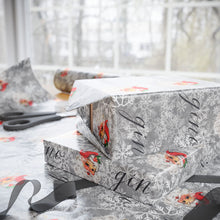 Load image into Gallery viewer, Personalized Festive Santa Snowflake Wrapping Paper – Christmas Gift Wrap, Holiday Decor, Santa Print, Seasonal Present Packaging, Unique Christmas Wrap - sweet mitten dreams
